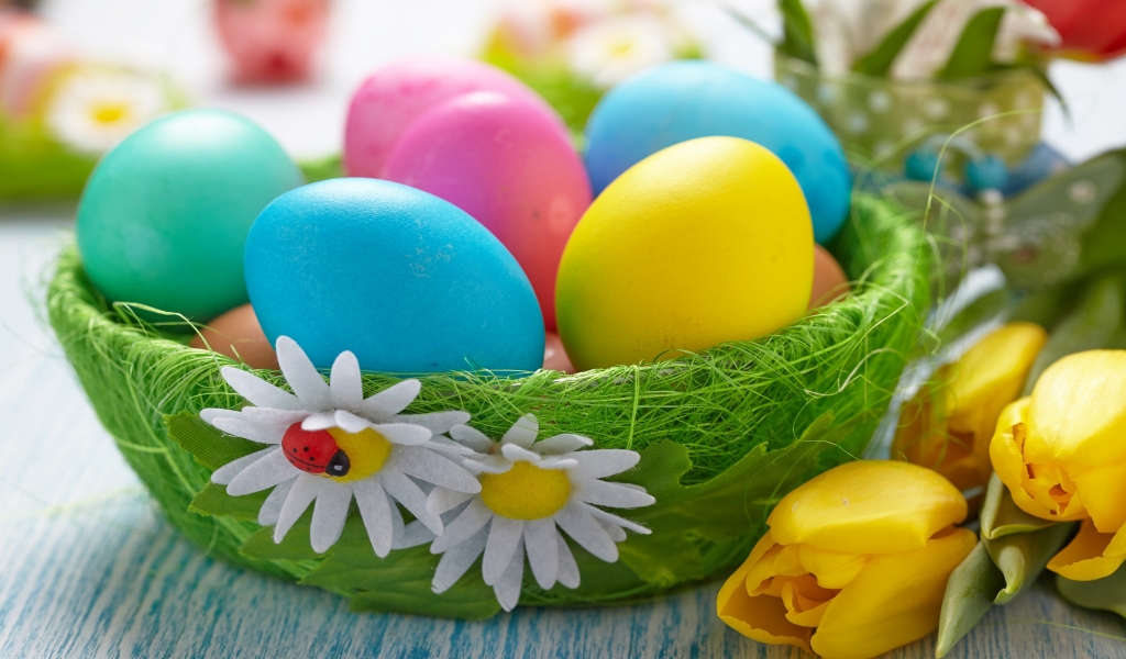 Lovely 2014 Easter Basket for 1024 x 600 widescreen resolution