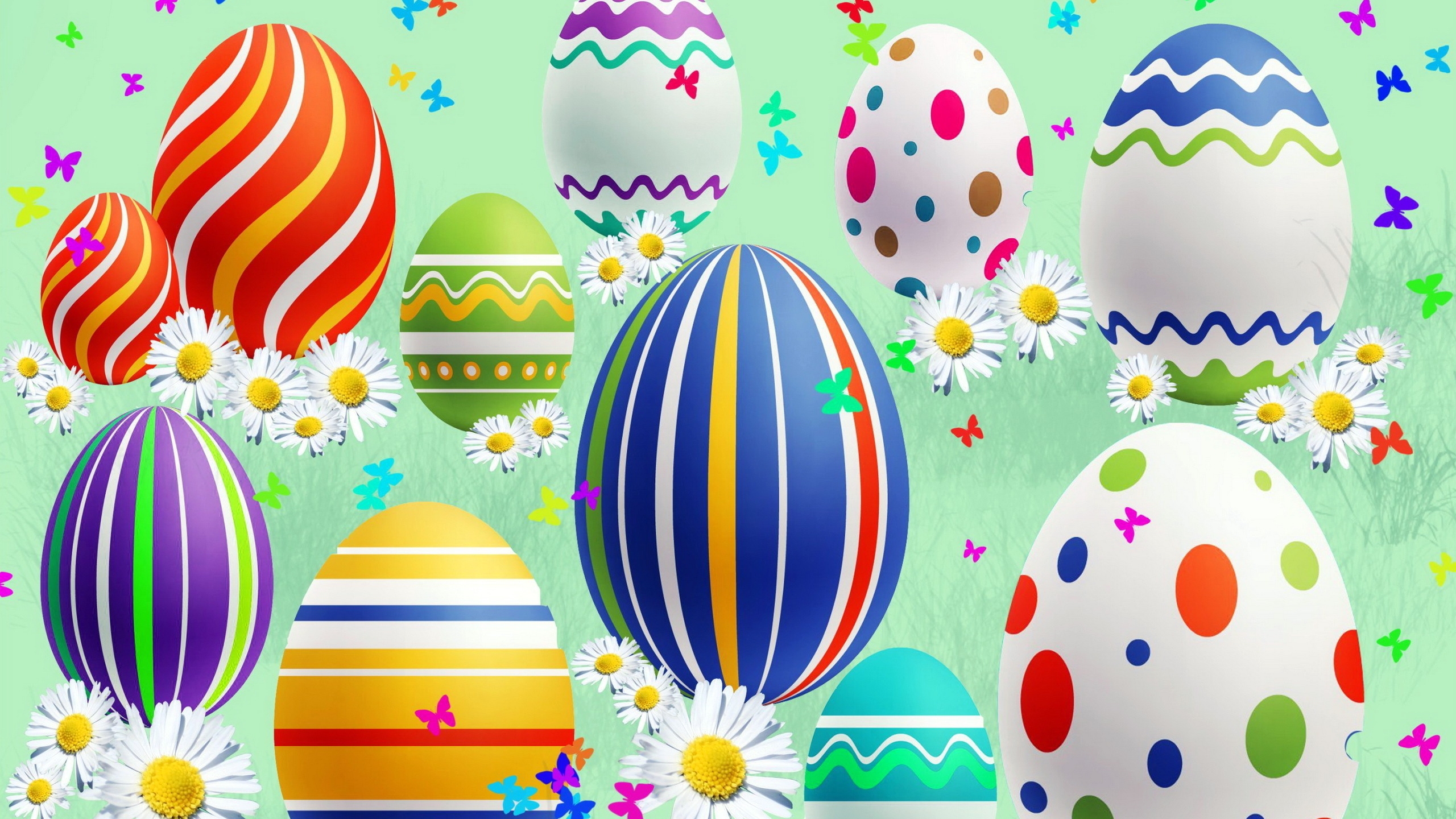 Lovely Easter Eggs for 2560x1440 HDTV resolution