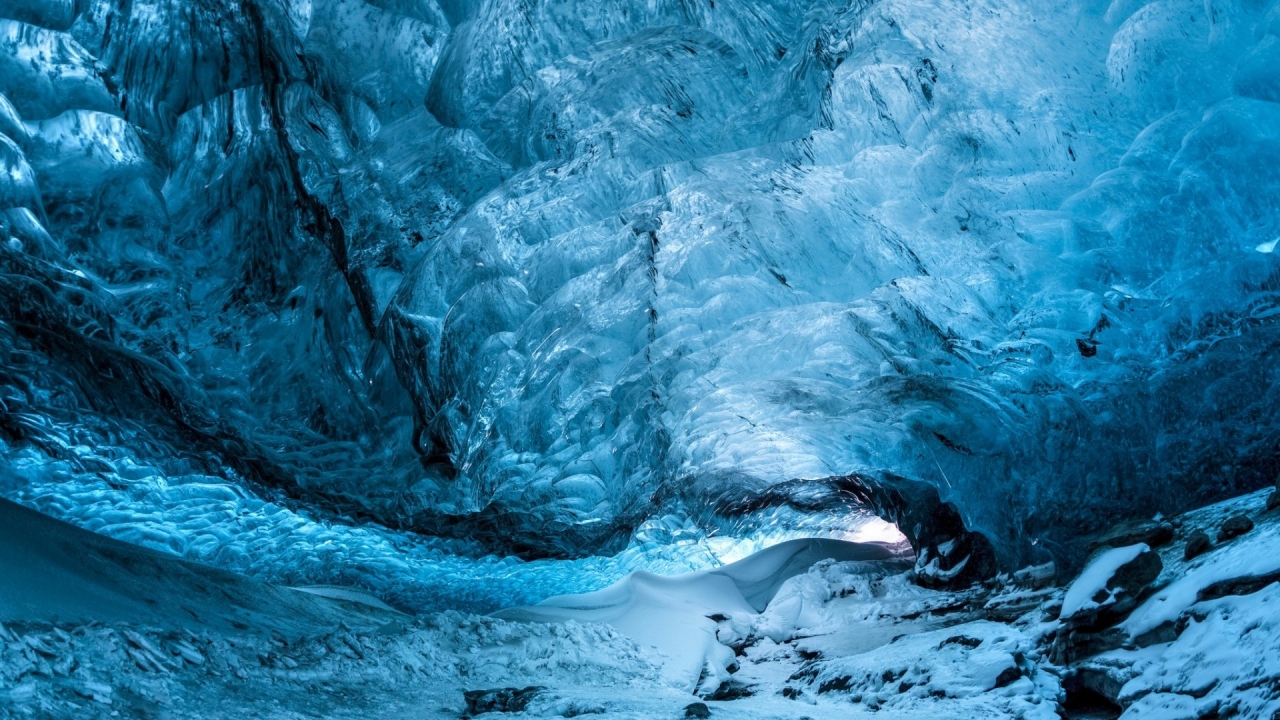 Lovely Ice Cave for 1280 x 720 HDTV 720p resolution