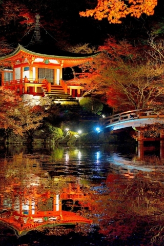 Lovely Japanese Garden for 320 x 480 iPhone resolution