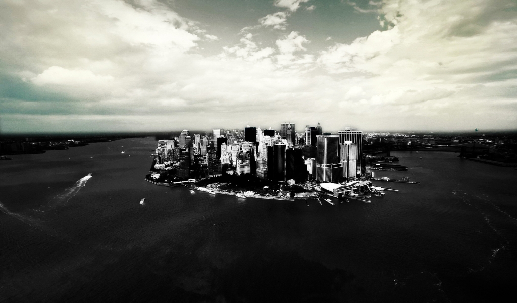 Lower Manhattan for 1024 x 600 widescreen resolution