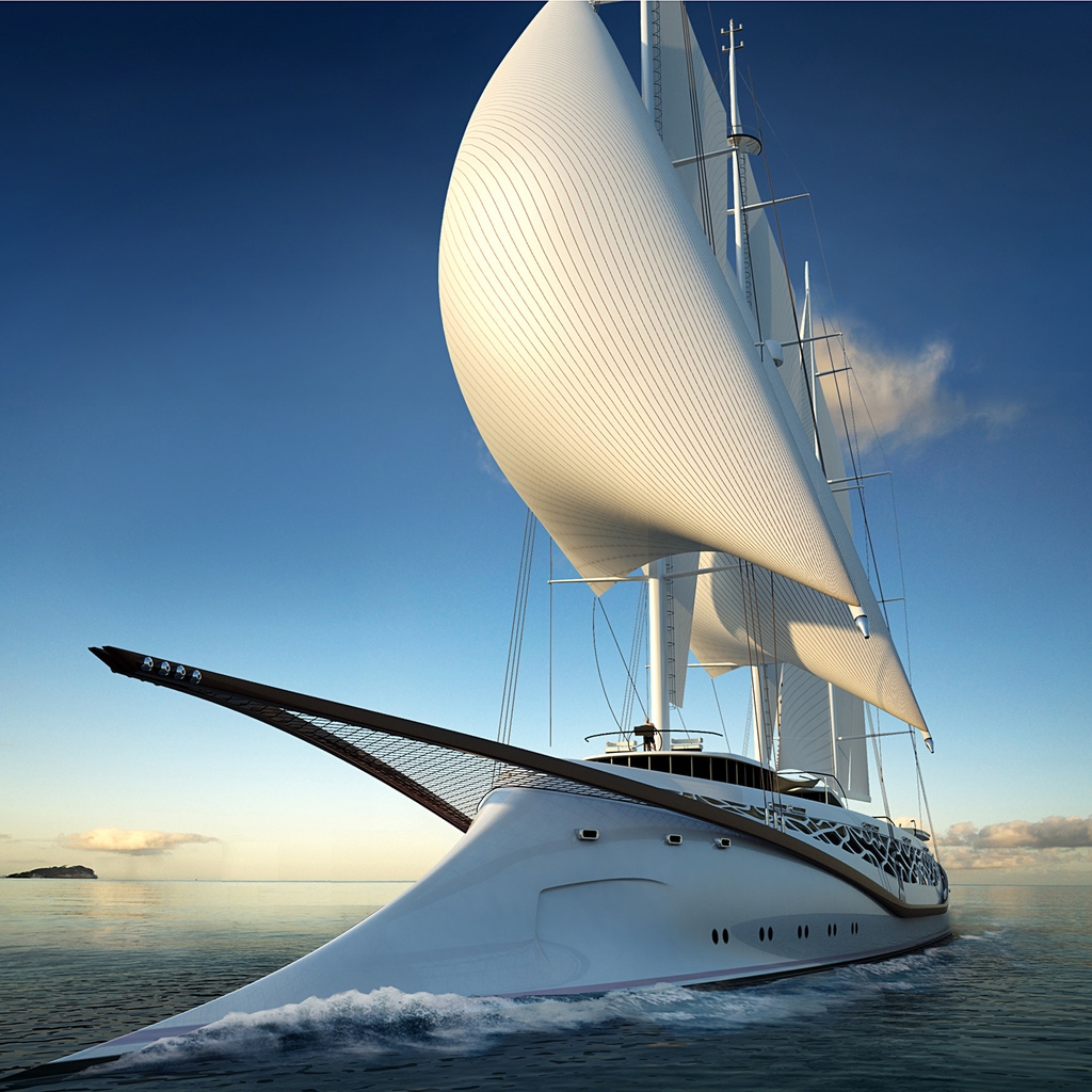 Luxury Yacht for 1024 x 1024 iPad resolution