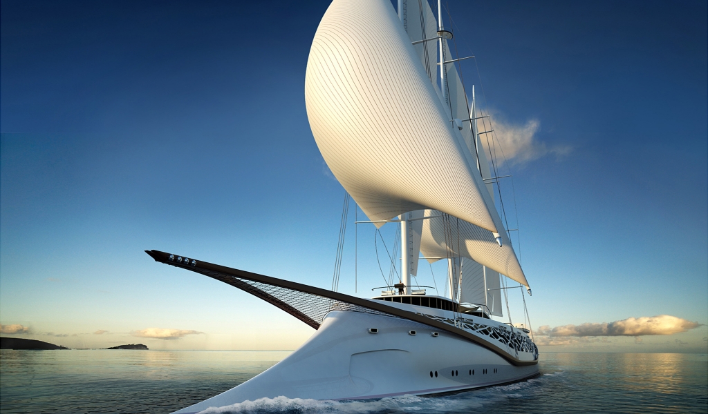 Luxury Yacht for 1024 x 600 widescreen resolution