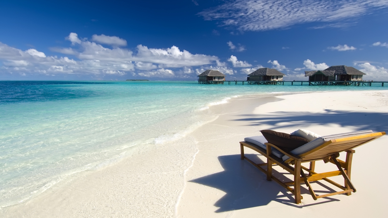 Maldives Conrad Beach for 1280 x 720 HDTV 720p resolution