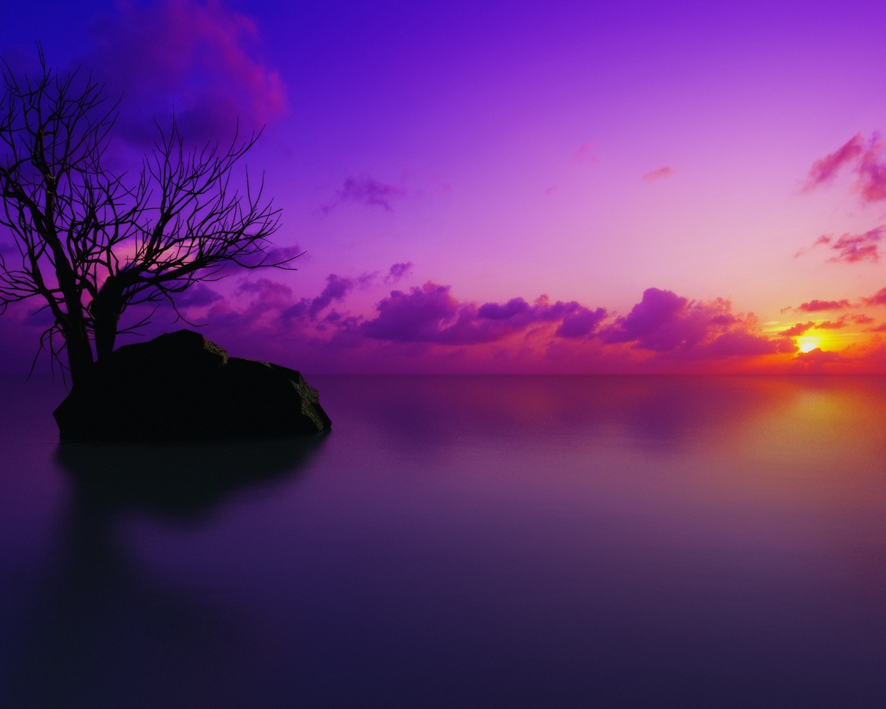 Maldivian Sunset for 1280 x 1024 resolution