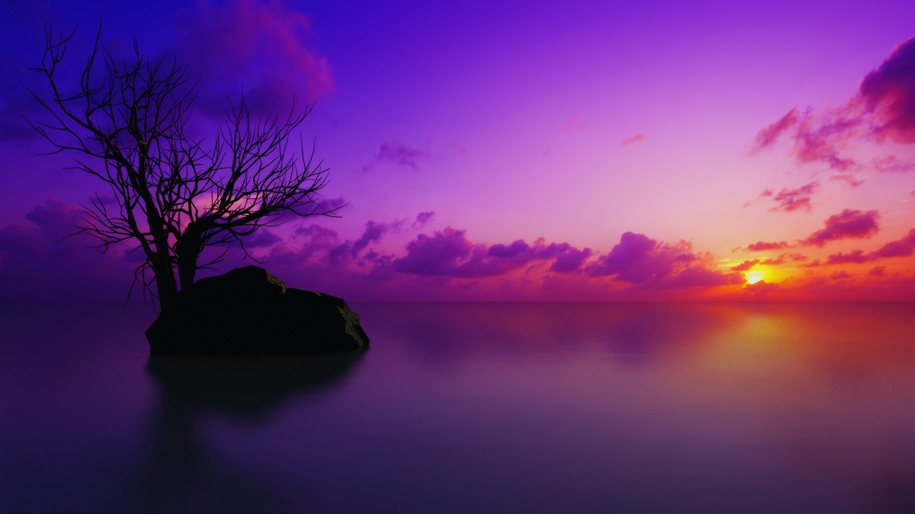 Maldivian Sunset for 1280 x 720 HDTV 720p resolution