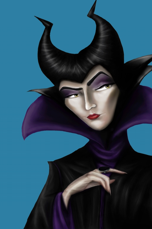Maleficent Drawing for 640 x 960 iPhone 4 resolution