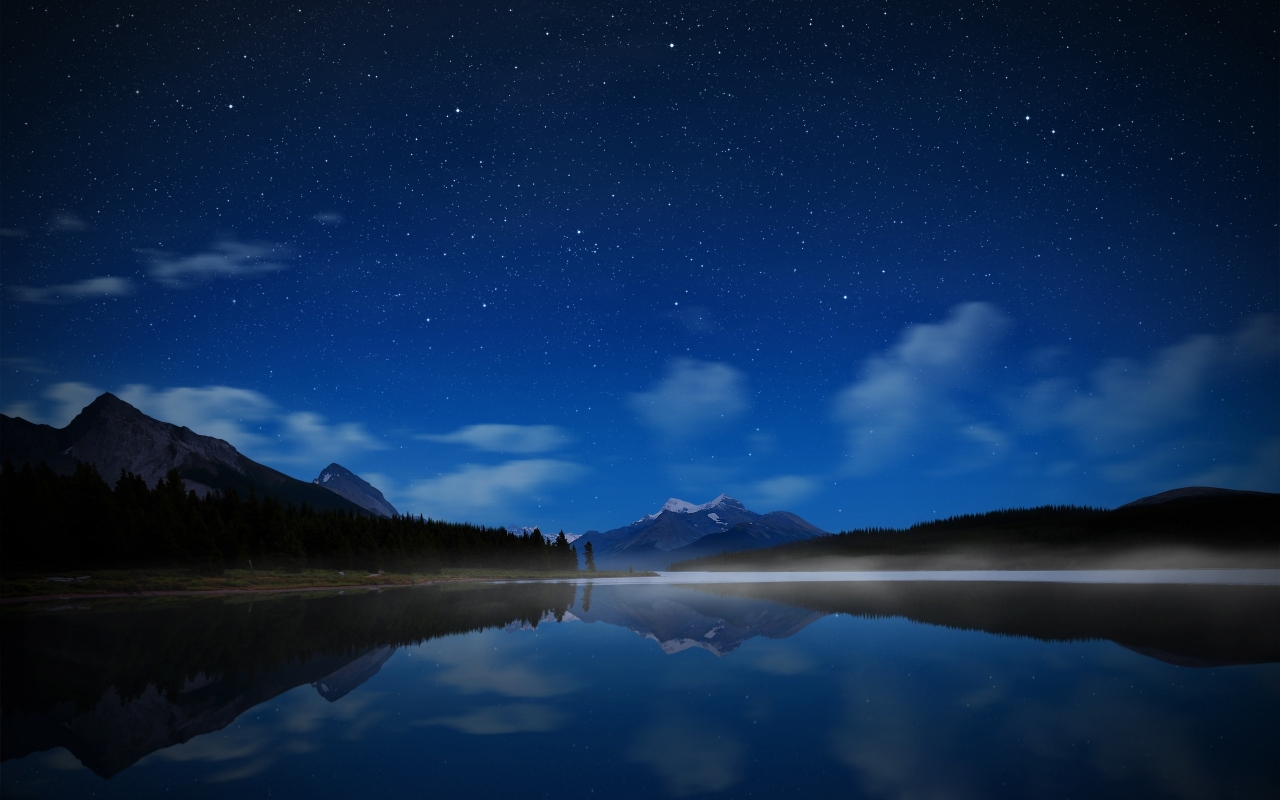 Maligne Starry Sky for 1280 x 800 widescreen resolution