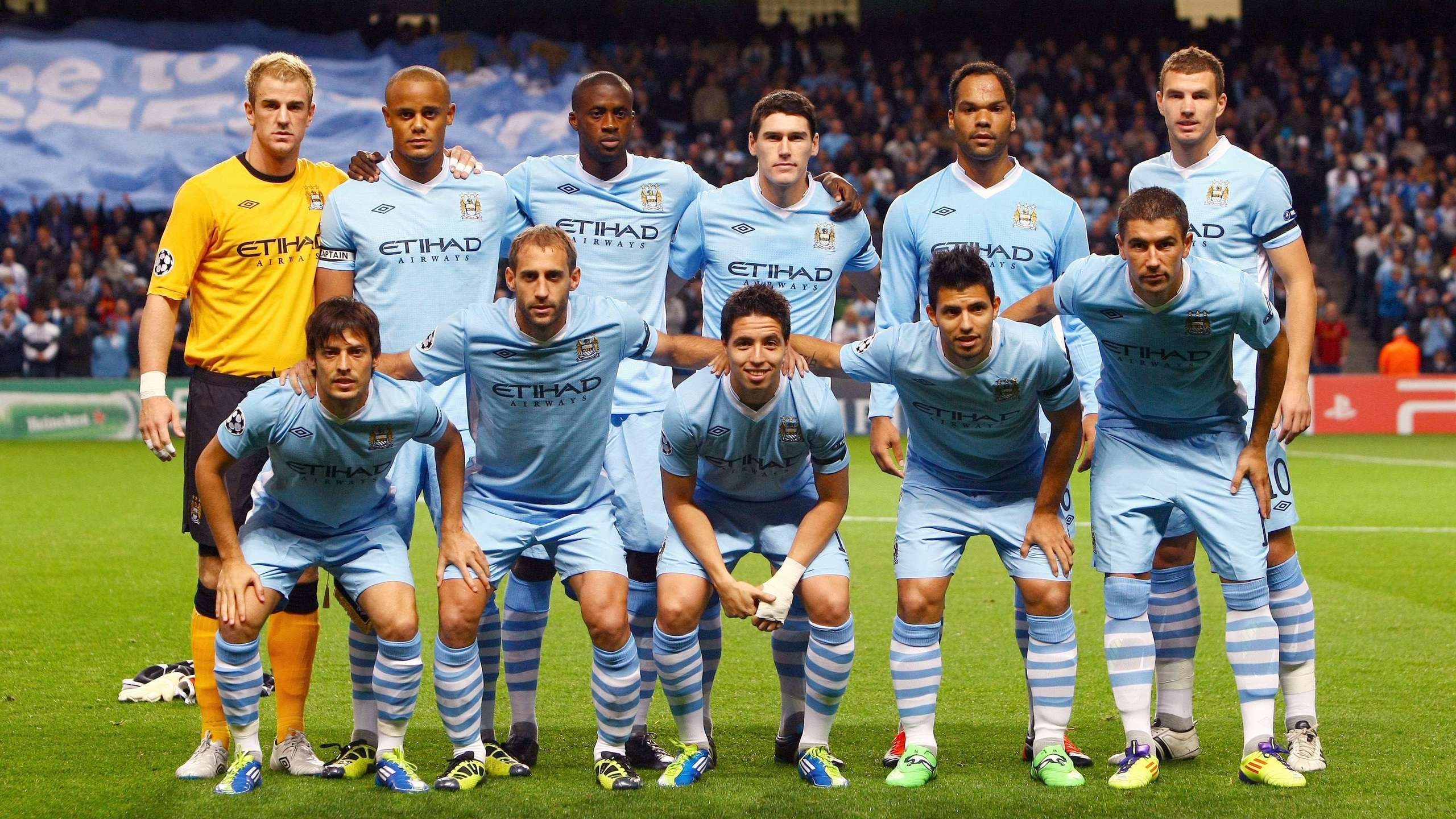 Man City Champions League for 2560x1440 HDTV resolution
