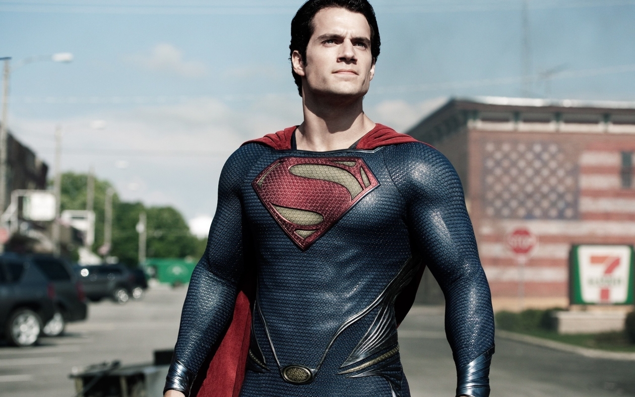 Man of Steel Pose for 1280 x 800 widescreen resolution