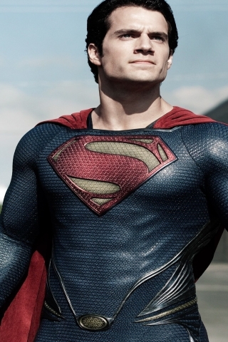 Man of Steel Pose for 320 x 480 iPhone resolution