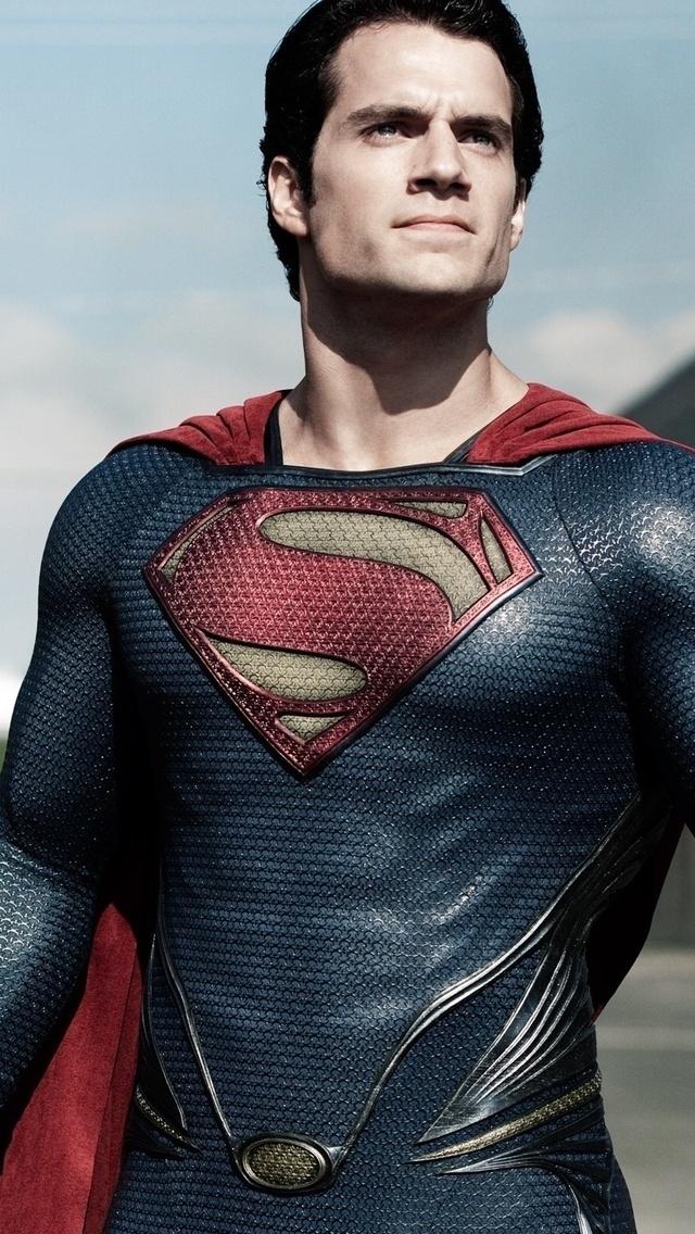 Man of Steel Pose for 640 x 1136 iPhone 5 resolution
