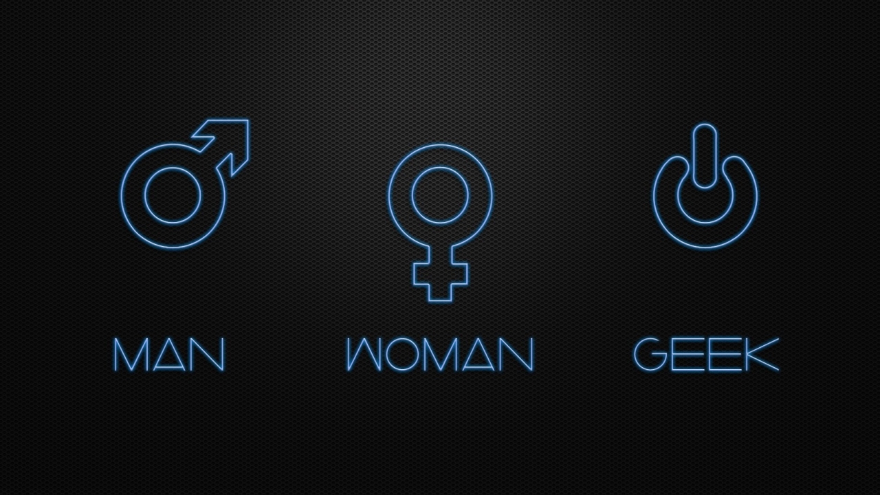 Man Woman and Geek for 1280 x 720 HDTV 720p resolution
