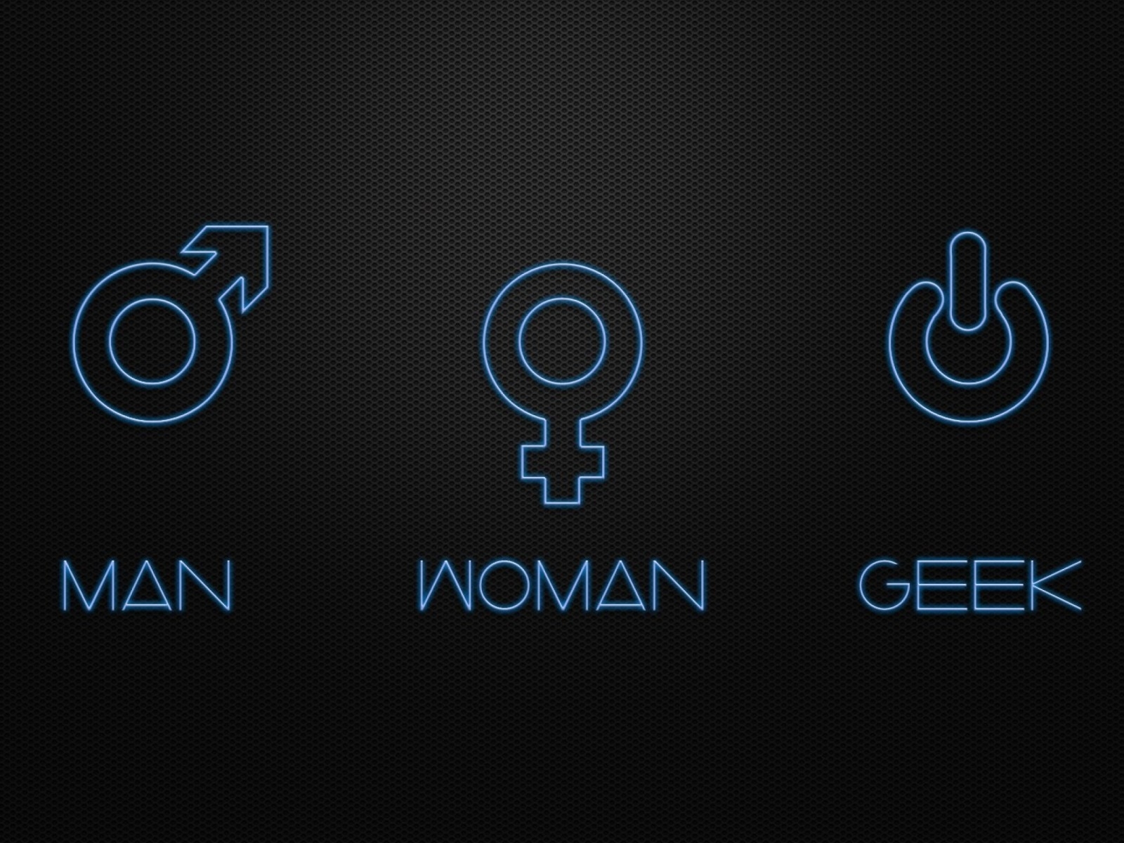 Man Woman and Geek for 1600 x 1200 resolution
