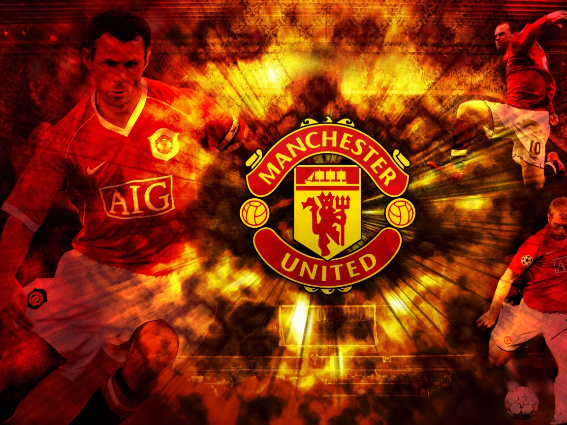Manchester United Collage for 1152 x 864 resolution