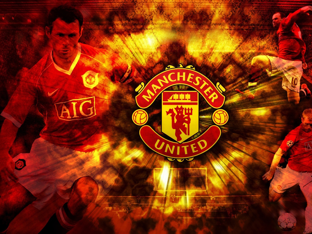 Manchester United Collage for 1280 x 960 resolution