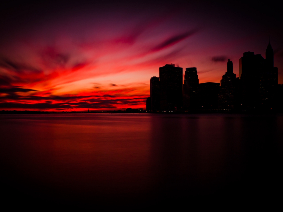 Manhattan Sunset for 1152 x 864 resolution