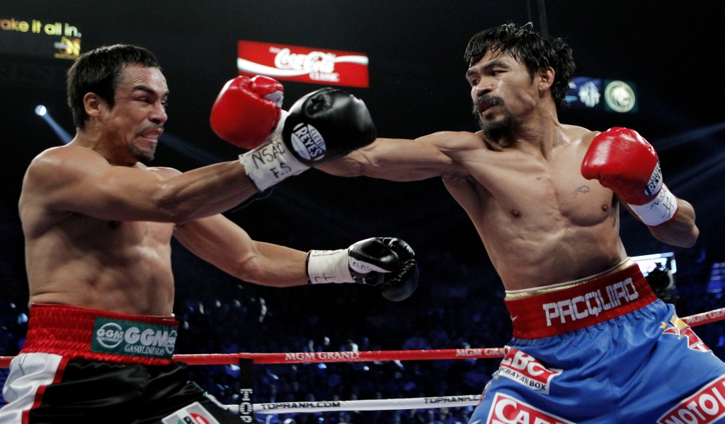 Manny Pacquiao Fighting for 1024 x 600 widescreen resolution