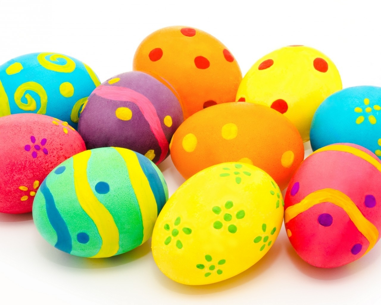 Many Colorful Easter Eggs for 1280 x 1024 resolution
