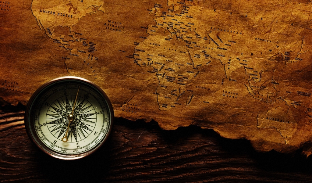 Map and Compass for 1024 x 600 widescreen resolution