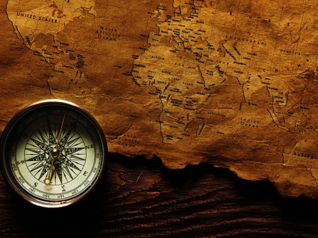 Map and Compass for 1024 x 768 resolution
