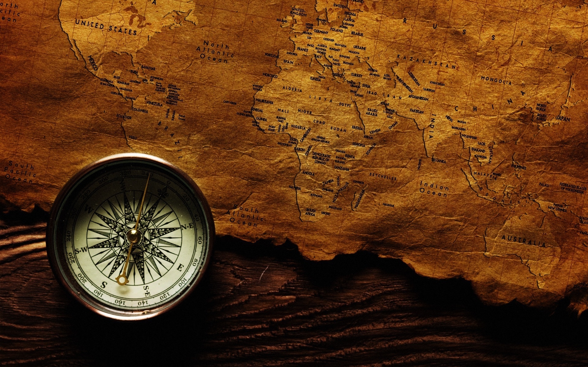 Map and Compass for 1920 x 1200 widescreen resolution