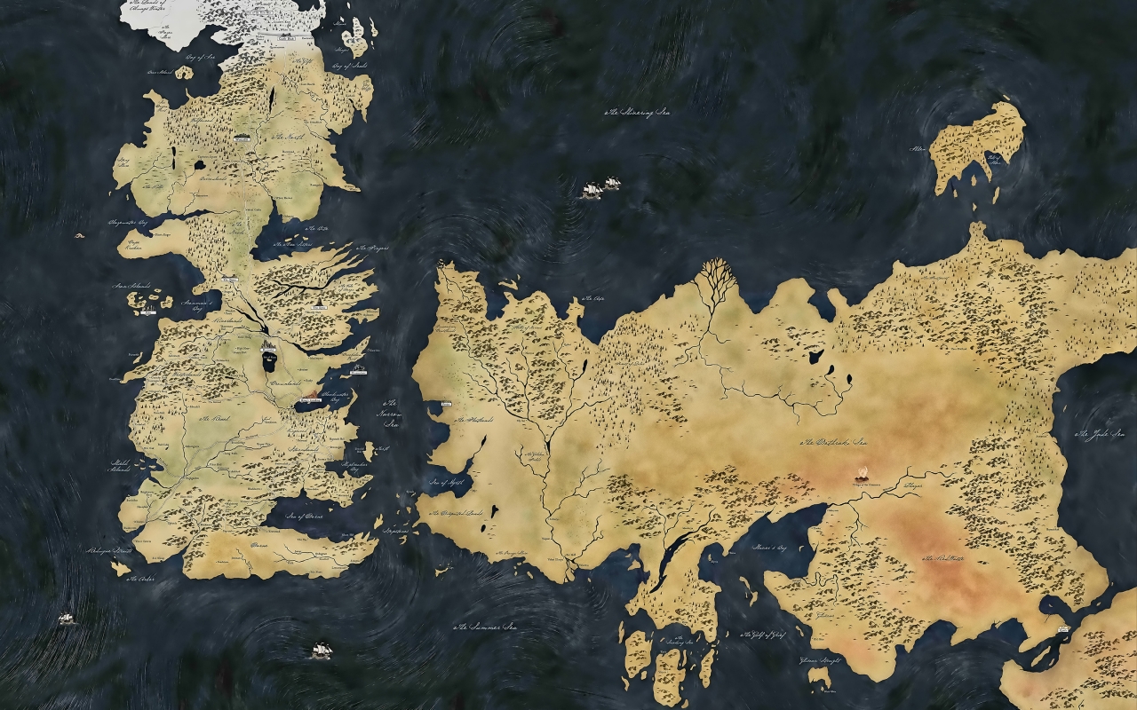 Map Game of Thrones for 1280 x 800 widescreen resolution