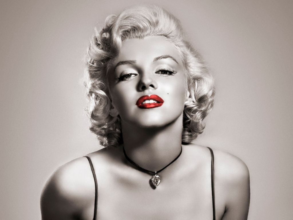 Marilyn Monroe Red Lips for 1024 x 768 resolution