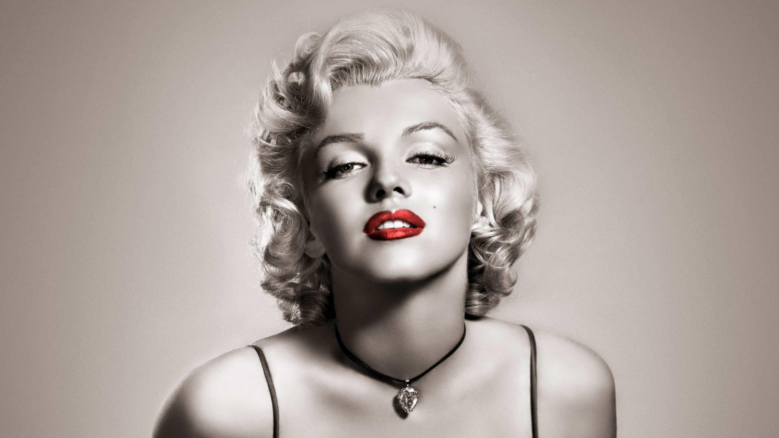 Marilyn Monroe Red Lips for 2560x1440 HDTV resolution