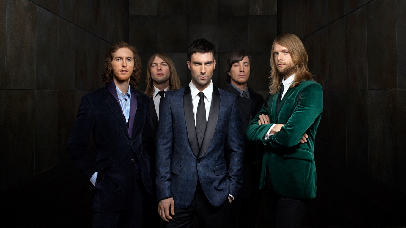 Maroon 5 Band for 1366 x 768 HDTV resolution