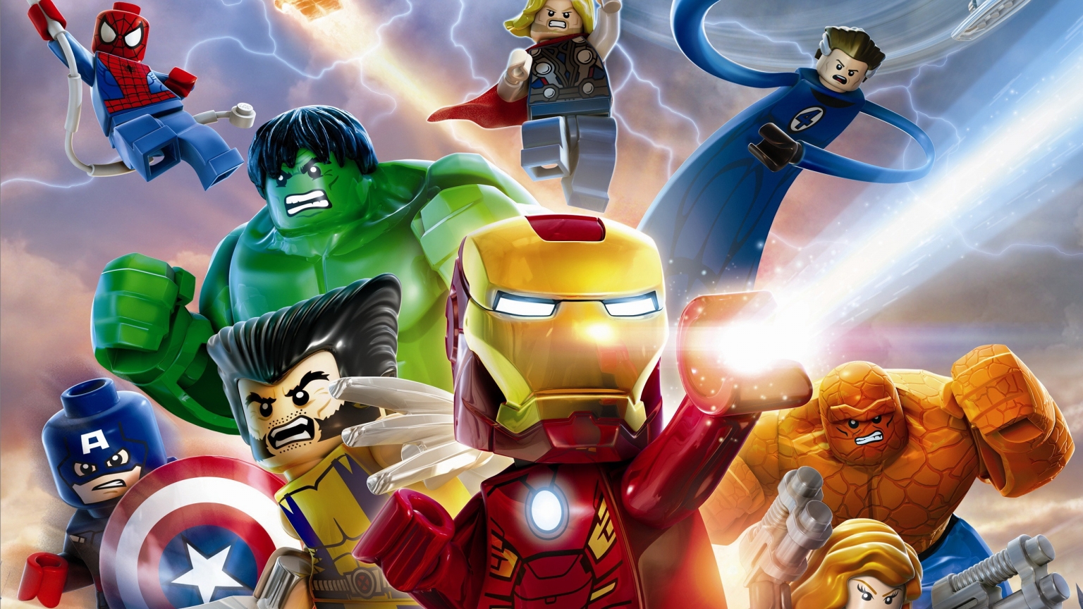 Marvel Super Heroes by Lego for 1536 x 864 HDTV resolution