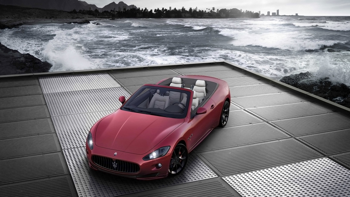 Maserati GranCabrio Sport 2011 for 1366 x 768 HDTV resolution