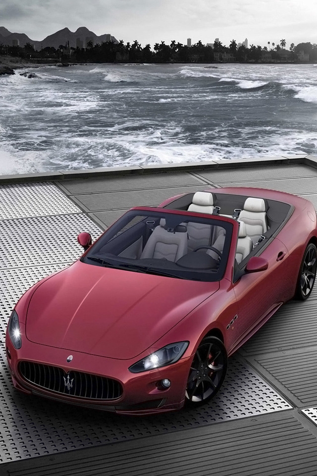 Maserati GranCabrio Sport 2011 for 640 x 960 iPhone 4 resolution
