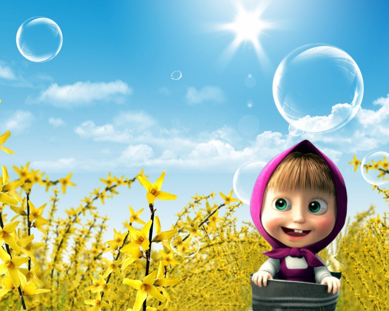 Masha and the Bear for 1280 x 1024 resolution