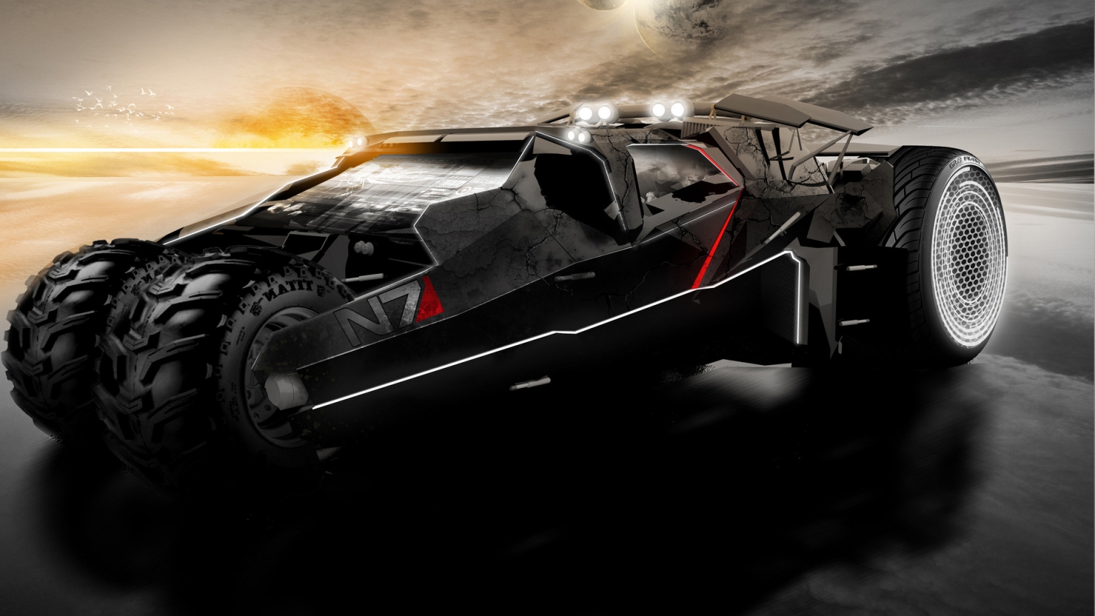 Mass Effect 2 Car for 1536 x 864 HDTV resolution