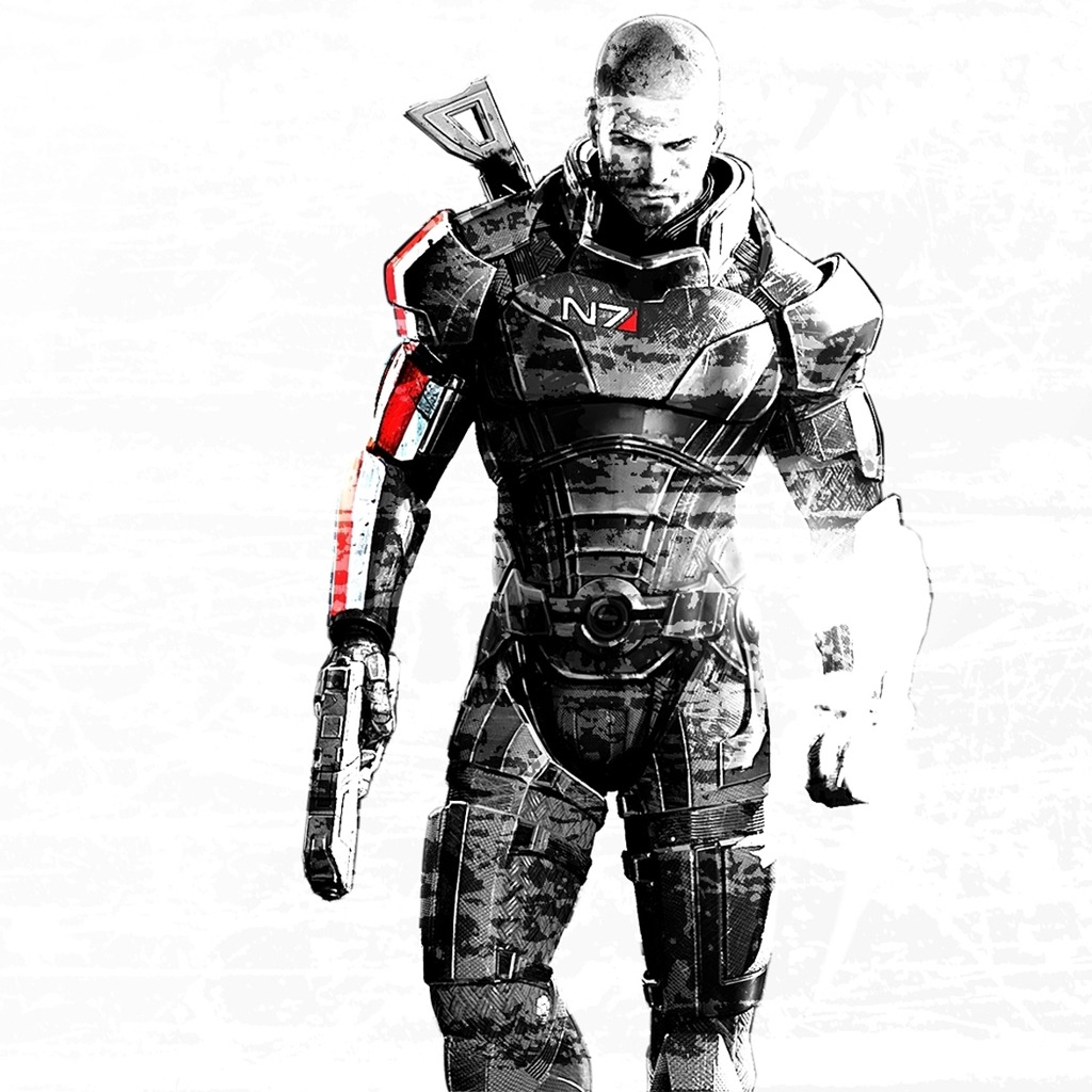Mass Effect 3 Art for 1024 x 1024 iPad resolution