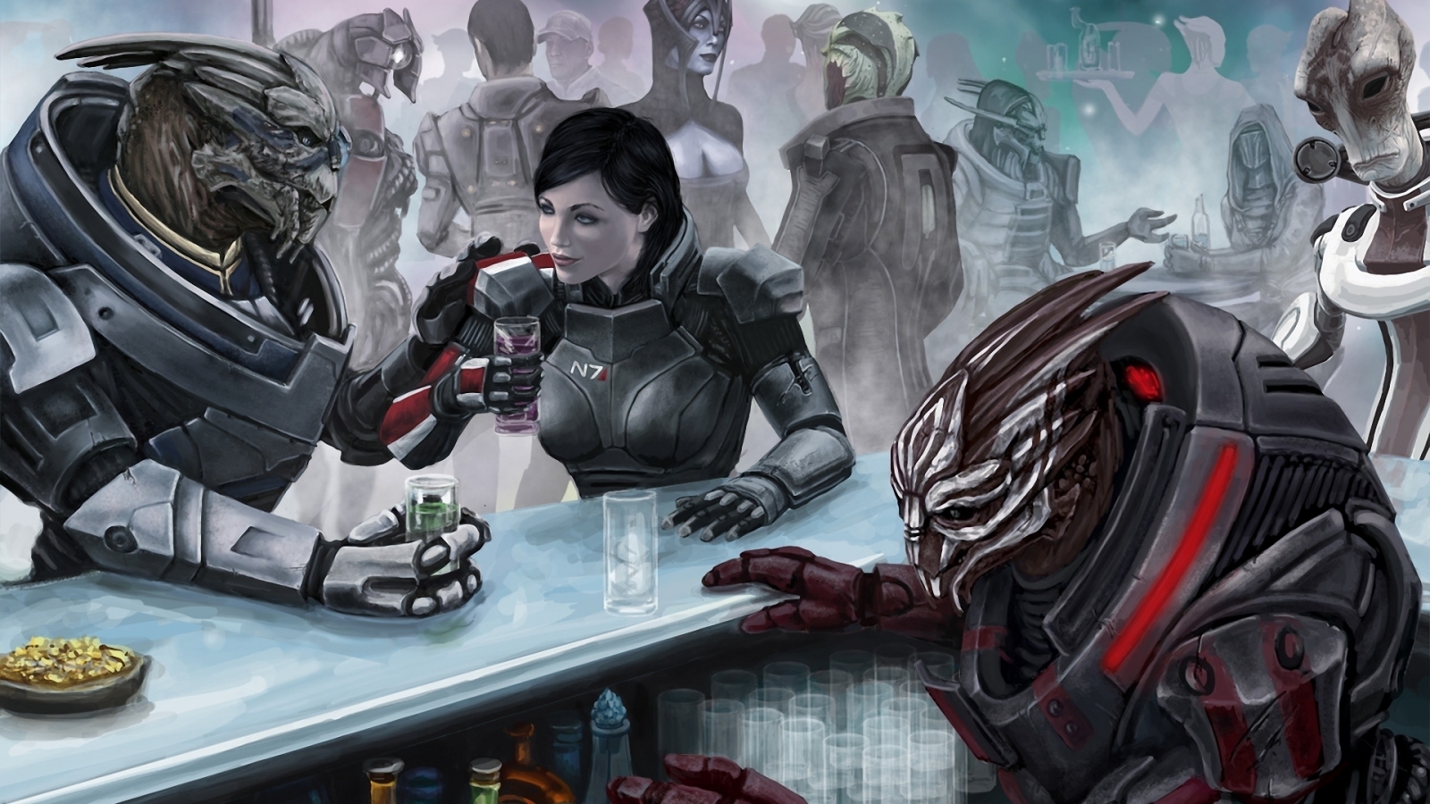 Mass Effect 3 Captain Shepherd for 1600 x 900 HDTV resolution
