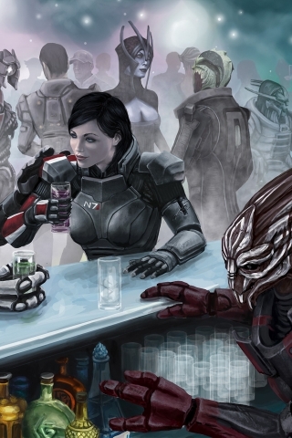 Mass Effect 3 Captain Shepherd for 320 x 480 iPhone resolution