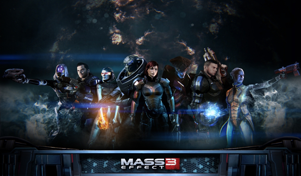 Mass Effect 3 Characters for 1024 x 600 widescreen resolution
