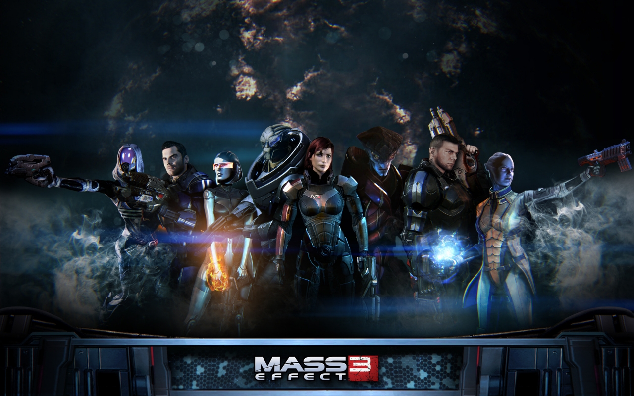 Mass Effect 3 Characters for 1280 x 800 widescreen resolution