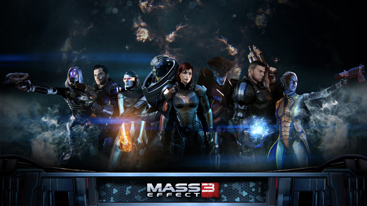 Mass Effect 3 Characters for 1536 x 864 HDTV resolution