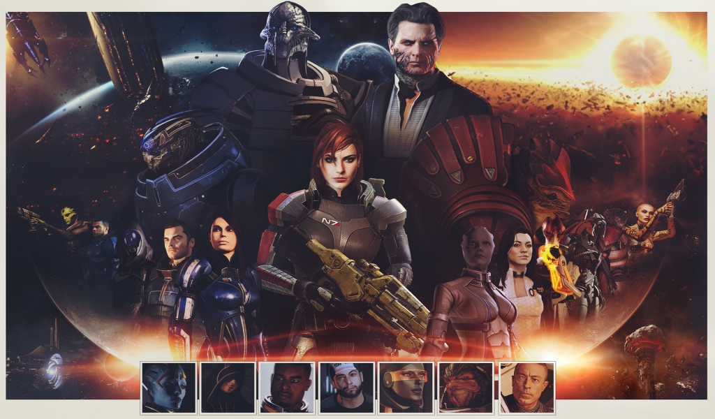 Mass Effect Zaeed Massani for 1024 x 600 widescreen resolution