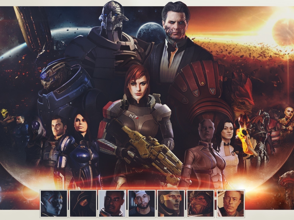 Mass Effect Zaeed Massani for 1024 x 768 resolution