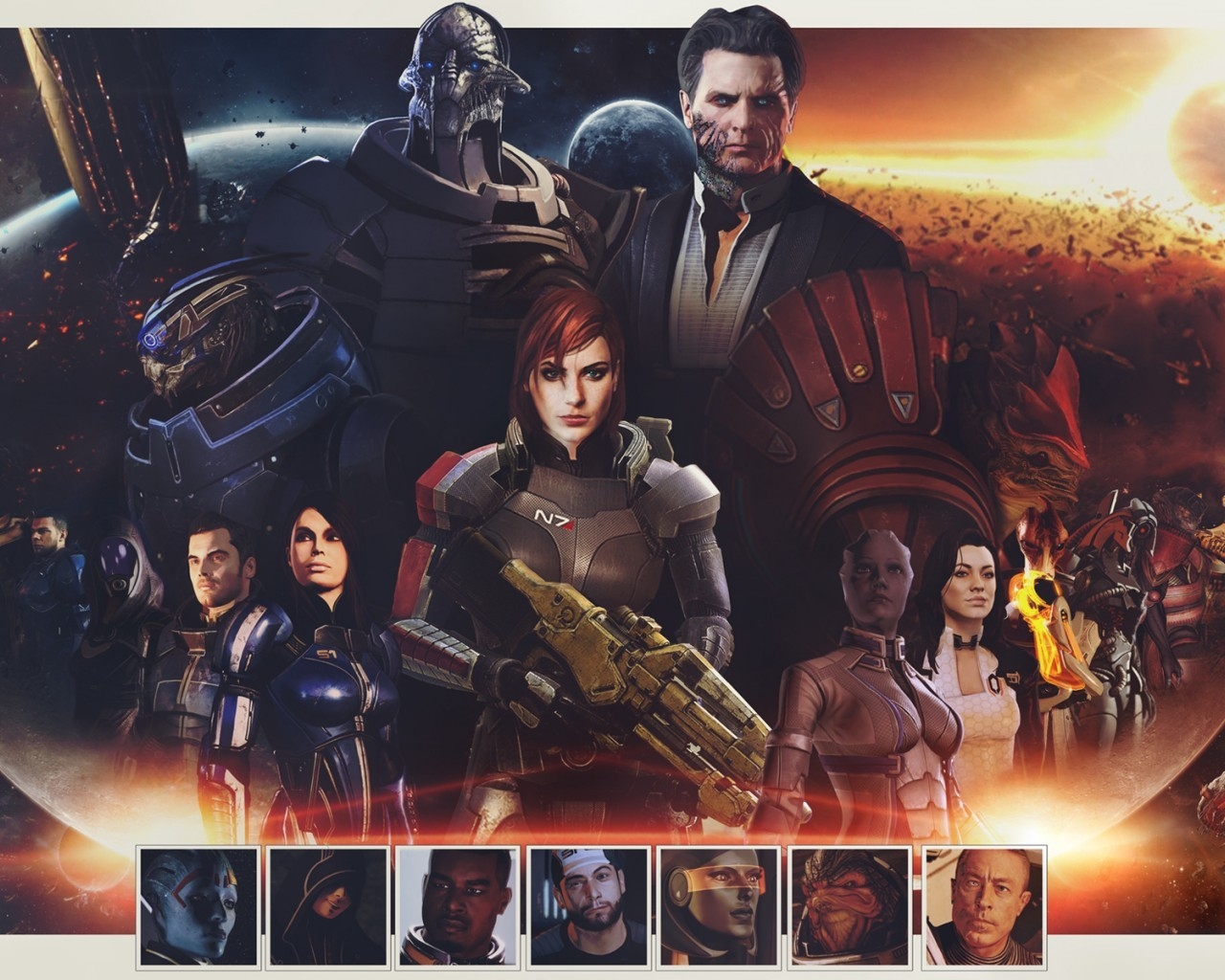 Mass Effect Zaeed Massani for 1280 x 1024 resolution