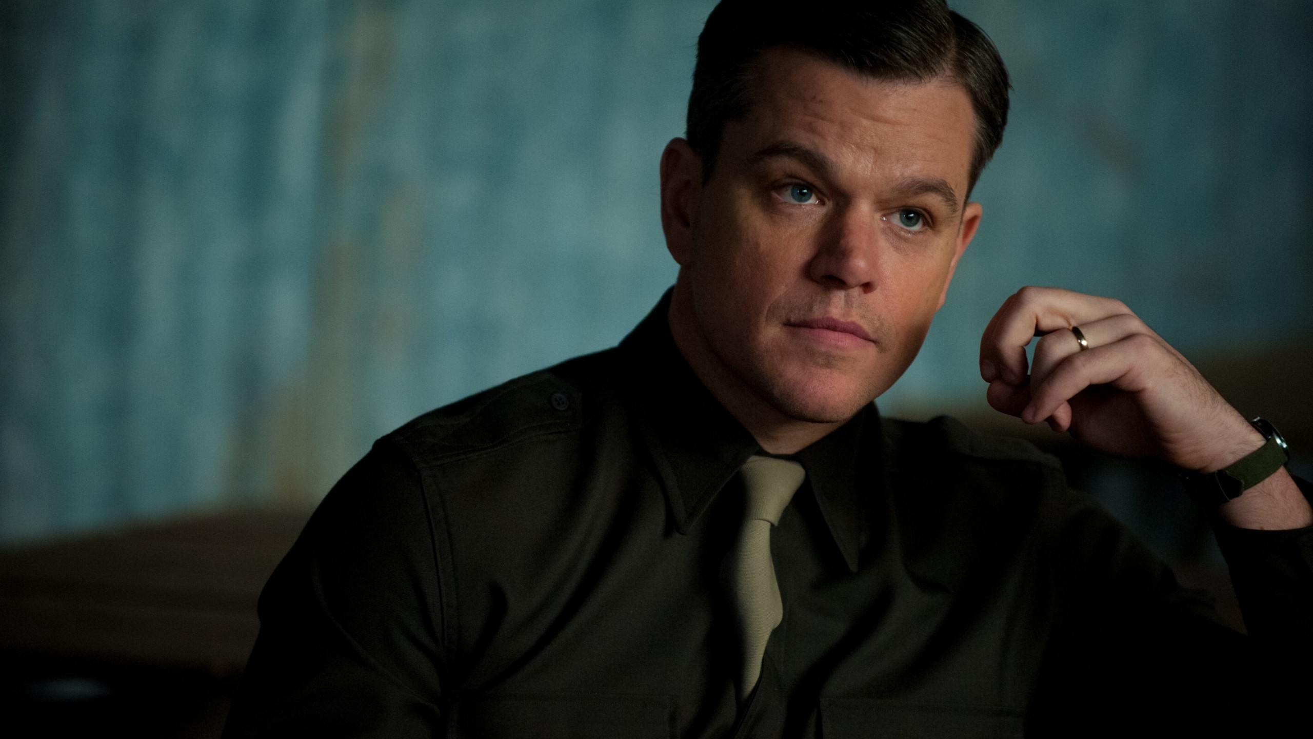 Matt Damon Portrait for 2560x1440 HDTV resolution