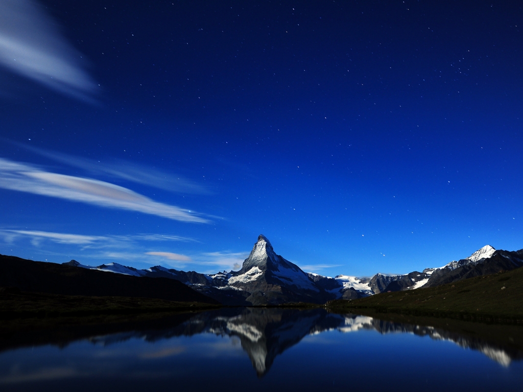 Matterhorn Midnight Reflection for 1024 x 768 resolution