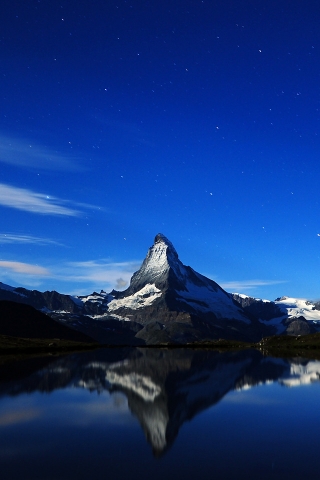 Matterhorn Midnight Reflection for 320 x 480 iPhone resolution