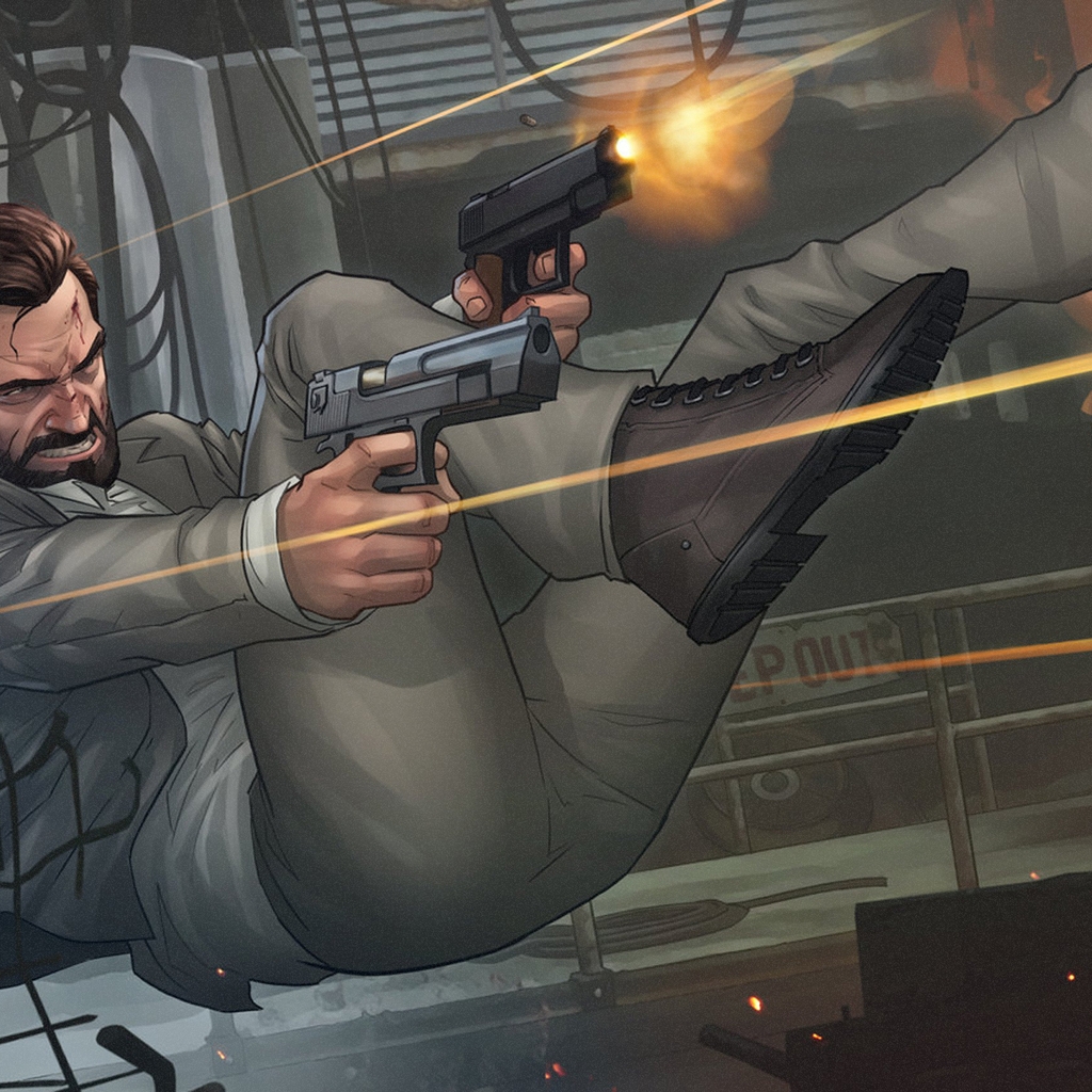 Max Payne Action for 1024 x 1024 iPad resolution