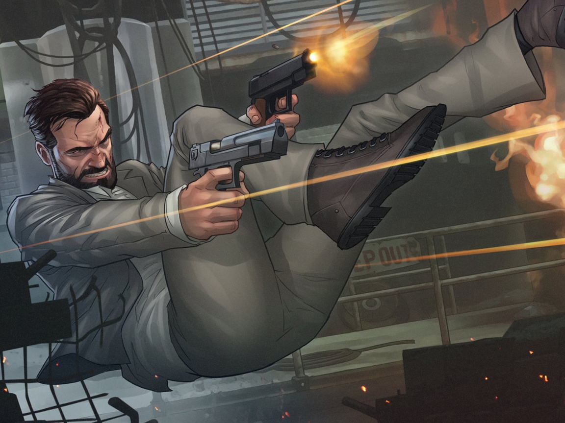 Max Payne Action for 1152 x 864 resolution