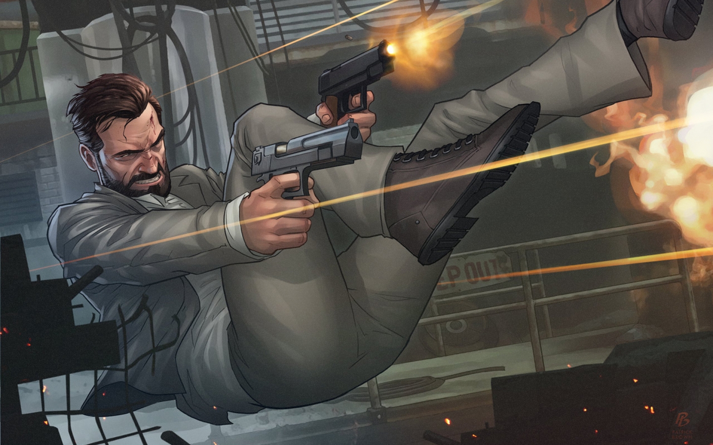 Max Payne Action for 1440 x 900 widescreen resolution